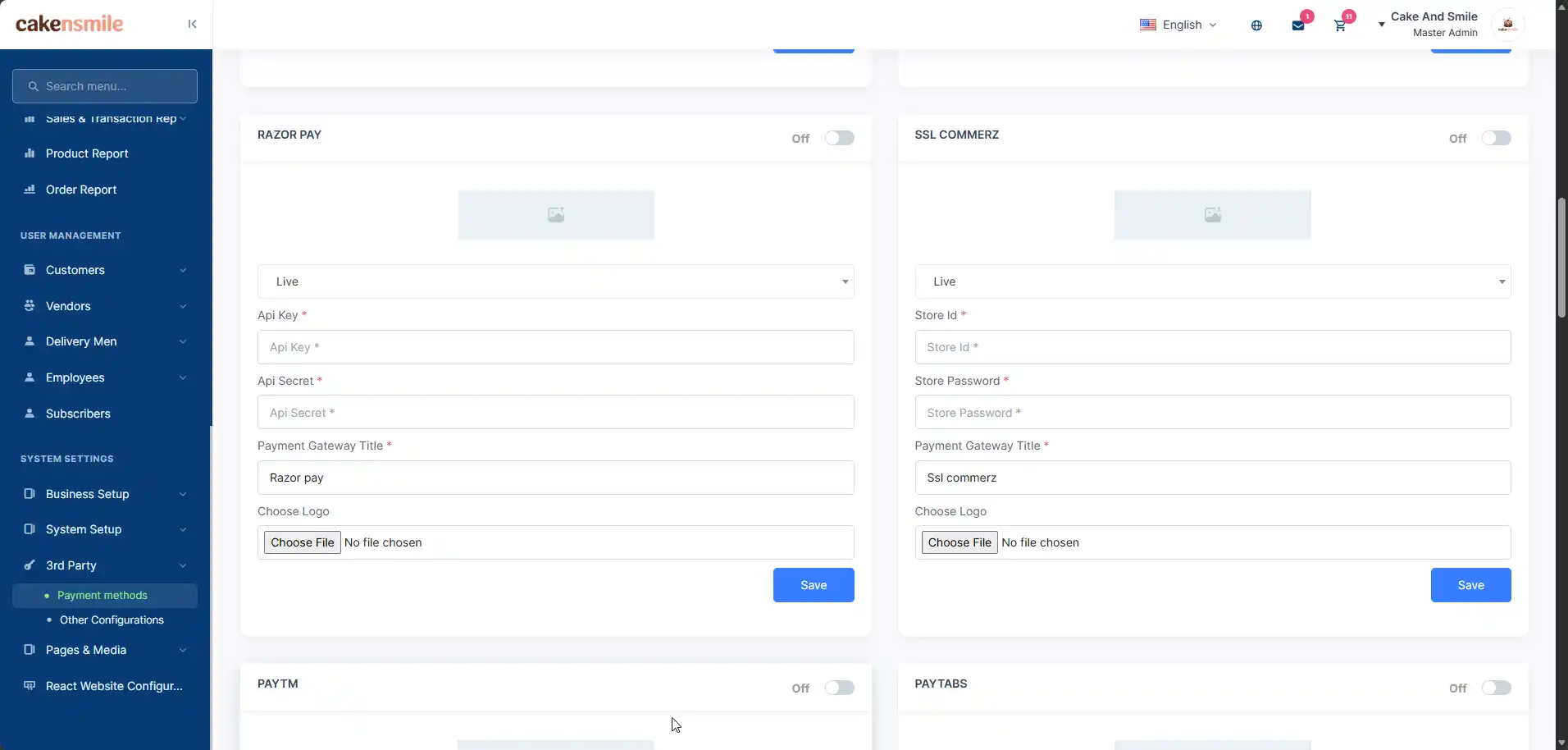 payment methods